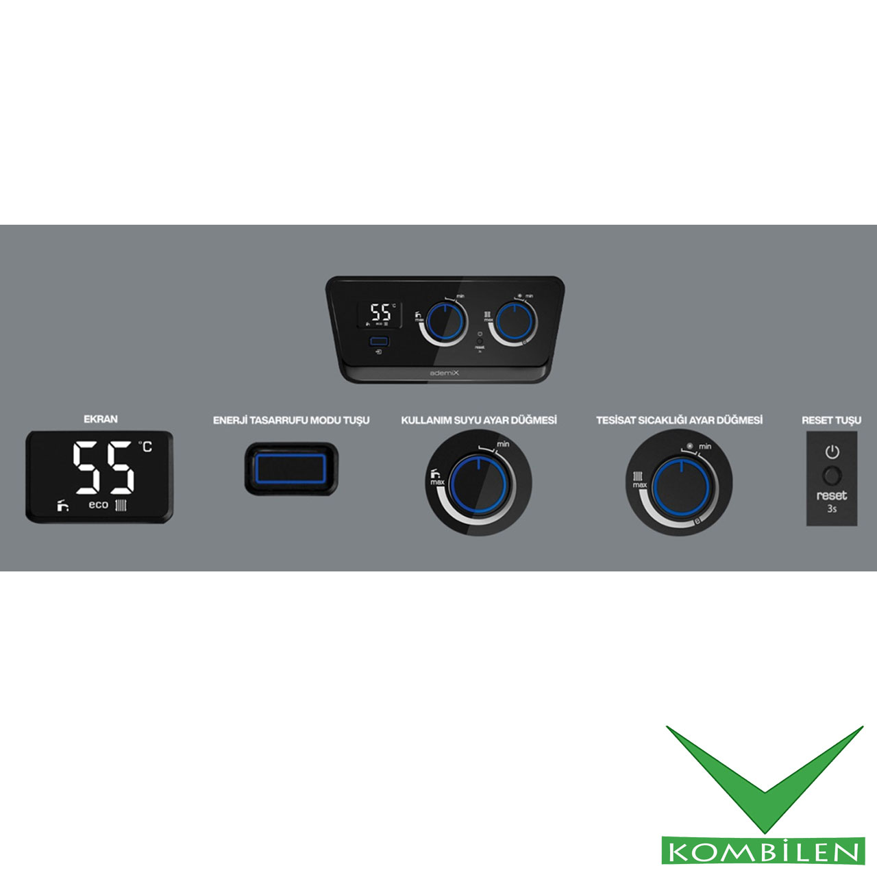 DemirDöküm Ademix 24/24 kW Yoğuşmalı Kombi 
