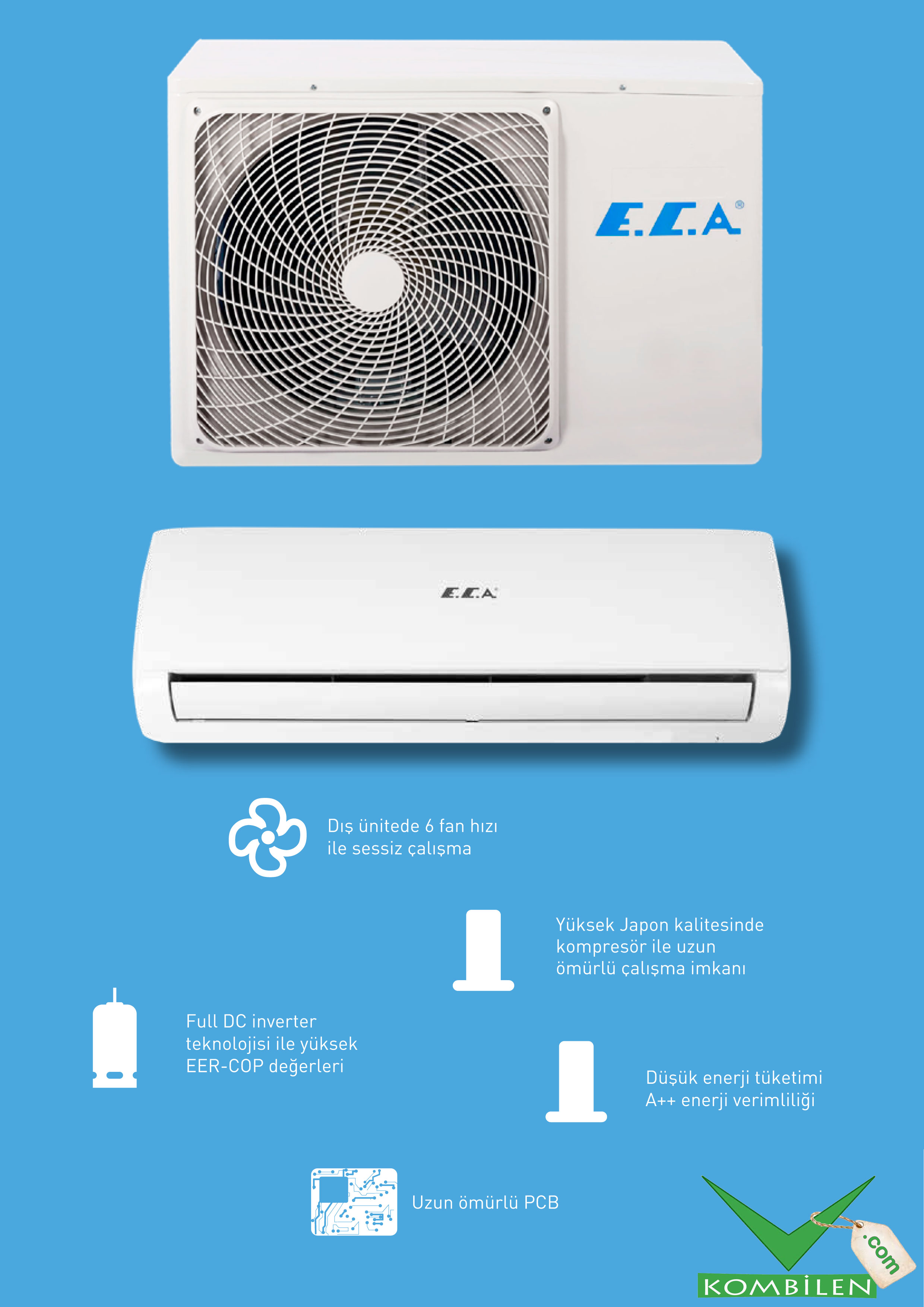 ECA SPYLOS 12.000BTU İNVERTER KLİMA