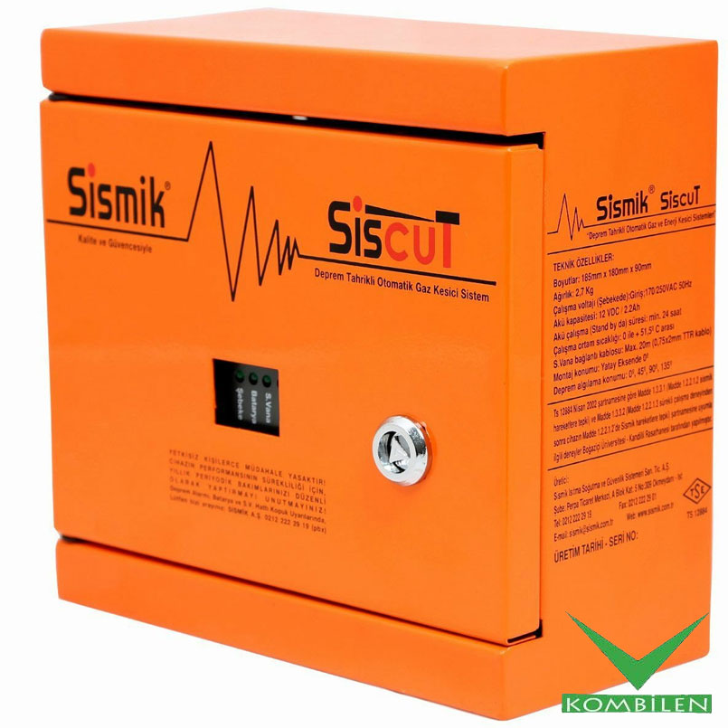 Sismik Siscut 4 Çıkışlı Elektronik Asansör ve Doğalgaz Deprem Cihazı